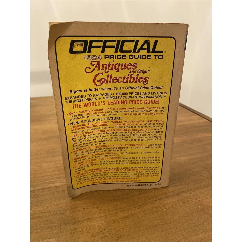 The Official Price Guide To Antiques & Collectibles 1984 Hires Gold Band